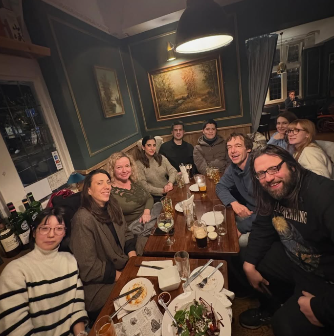 Students and staff at The Oxford Retreat pub.